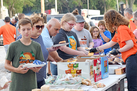 A large crowd attended a Wiles benefit Friday in Giltner