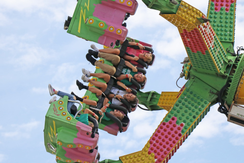 The midway was a popular place over the weekend.