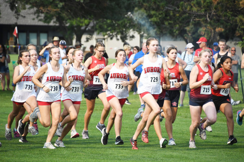 The Lady Huskies were off and running Friday in the Aurora Invite.
