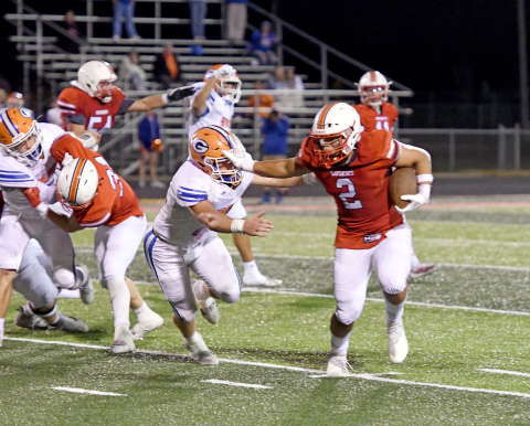 Carlos Collazo rushed for 250 yards on 31 carries and a pair of touchdowns in Aurora's 30-20 win vs Omaha Gross.