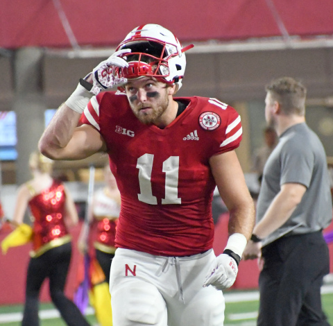 Nebraska co-captain Austin Allen was honored as the recipient of the Brook Berringer Memorial Scholarship.