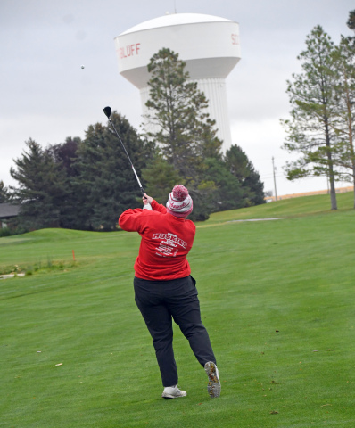 Grace Ziegler finished T40 at the Class B girls state golf meet at Scottsbluff Country Club with rounds of 99 and 109. 