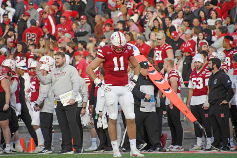 Nebraska co-captain Austin Allen watches helplessly on what turned out to be his final snap wearing the scarlet and cream as Iowa snags the game-winning interception with less than a minute to play in a 28-21 loss to the Hawkeyes Friday. Allen is set to begin training for a potential pro football career in the coming months and will enter the NFL draft. 