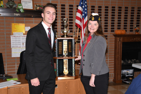 Aurora High School senior Jeremy Hunter was named the 2021 Dest. 6 American Legion Oratorical Contest winner after an impressive performance Nov. 5.