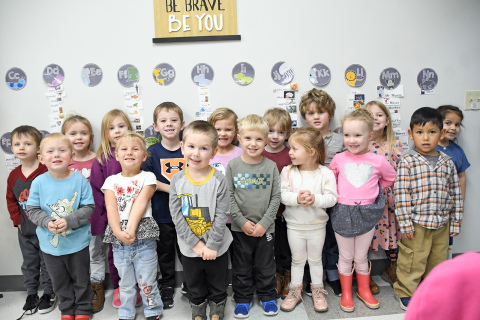 Giltner’s morning 3-year-old preschool class includes front row from left: McCoy Boehle, Scarlett Consbruck, Kaiden Harmon, Denton Sell, Emerysn Smith, Emelyn Gerberding, Pablo Martinez-Calderon. Back row: Liam Loveland, Chloe Sell, Avalynn Peard, Blaine Danielson, Kennalynn Pfeifer, Parker Zierott, Mason Huenefeld, Riley Bachman, Sophia Reynoso. Not pictured: Leo Stalvey.