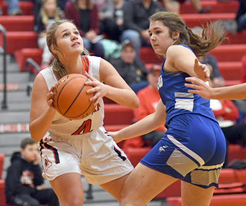 Denae Nachtigal led Aurora with 12 points in a 39-33 win over Lakeview. 