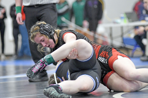 Tiffany Senff was one of three individual champions for the Lady Huskies at Saturday’s Central Conference meet in Lakeview. 