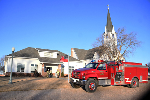 Hampton firefighters were on the scene immediately Thursday morning when a faulty furnace in the basement of the Zion Lutheran Church fellowship hall sent smoke throughout the building.