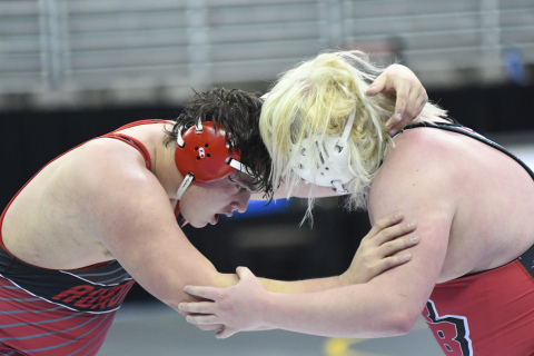 Aurora's Aaron Jividen won an ultimate tiebreaker in the quarterfinals Thursday to keep his undefeated season alive. 