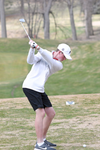 Aurora’s Devin Danielson had one of the top two scores for the Huskies at the York Invite, with Devin beating his brother Dylan by a single stroke.
