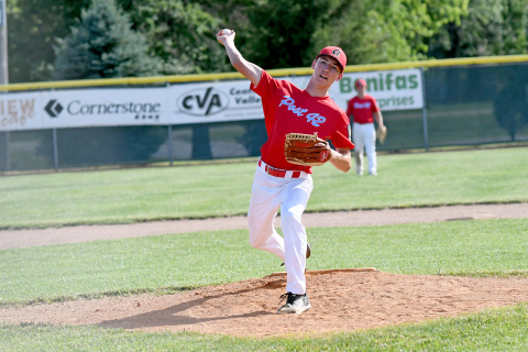Evan Hermanson had three RBIs and a pair of hits against Wood River last week. 