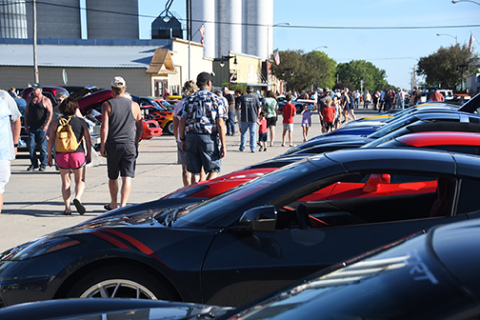 People and cars lined the streets of Hampton Friday night during the 21st annual TDLC Cruise Night event, the first held without founder Roger Bamesberger, who died in May.