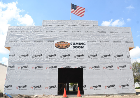 The front exterior of the Winchester’s Saloon is quickly taking shape. Final completion and opening is expected within the coming months.