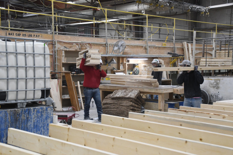 Crews at BonnaVilla Homes in Aurora have been busy this year, with supply chain issues reportedly starting to level out some compared to a year ago at this time.