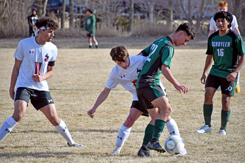 The Aurora Huskies opened the soccer season Monday with a loss at Schuyler.