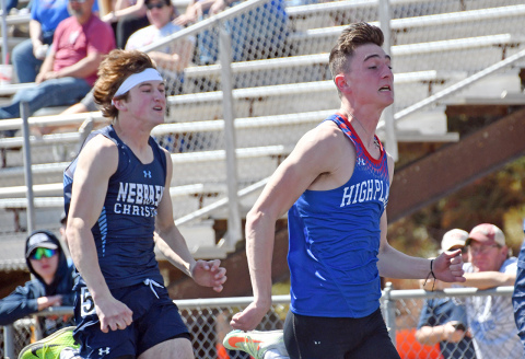Gavin Morris became the first HPC athlete to run a 100 meter dash in the 10-second bracket at his home invite April 12. 