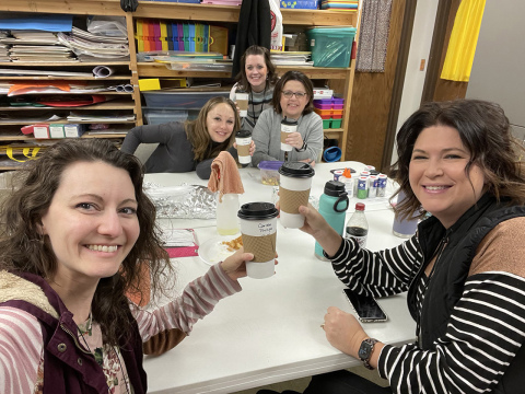 Thanking teachers with a special coffee delivery is one of many activities sponsored by the Aurora Public Schools Foundation.