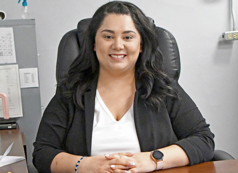 New Hamilton County Director of Planning and Zoning, Melissa Barry sits at her desk on the second floor of the courthouse. Berry has been working as a dispatcher for the county for nearly a year and took over her new position on May 10. 