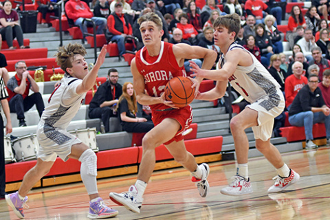 Carsen Staehr was a three-sport athlete for Aurora, competing in football, basketball and track for the Huskies, earning a share of the ANR male athlete of the year honors. 
