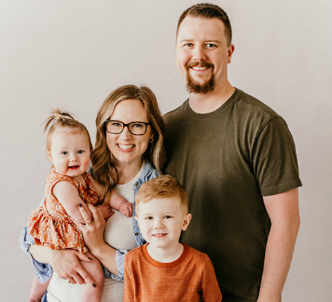 Anya and Tanner Griffith have two kids. Rawlings, left, who is 2 years old and Walker, age 4.