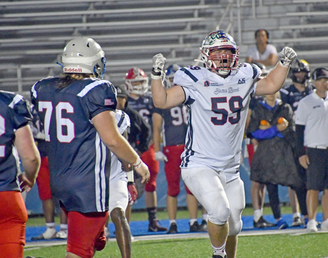 Jack Allen showed plenty of emotion Saturday night, playing in his final high school football game during the 65th annual Shrine Bowl game. 