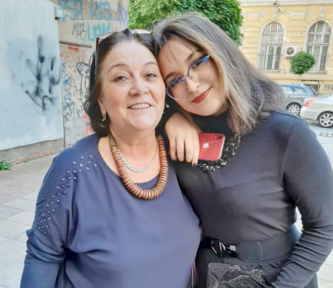 Foreign exchange student Asya Shendag, right, poses for a picture back home in Bulgaria with her grandmother Manuela Russeva, who is a longtime friend of Aurora resident Thomas Goetz. 