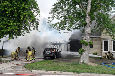 Aurora firefighters were on the scene of a fire at the Ochsner home for more than three hours Friday morning.