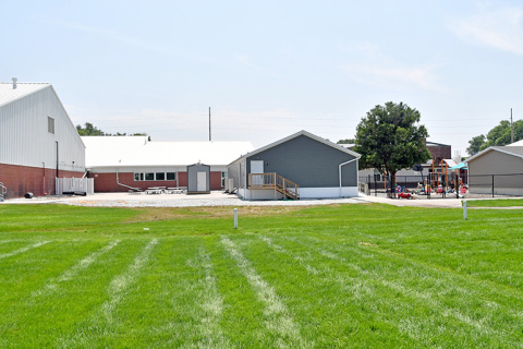 This area west of the new gymnasium in Giltner could be the future location of expanded facilities if the Giltner School Board decides to proceed with plans soon to be discussed.