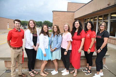 Pictured are new Aurora teachers on the first official day to report for duty.