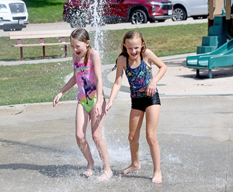 Making a splash.