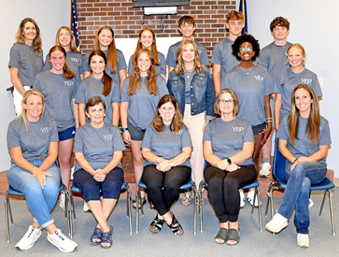 he first class of Youth Involved in Philanthropy (YEP) in Hamilton County is pictured with its mentors at a meeting of the new organization Aug. 21. The program is sponsored by the Hamilton Community Foundation. 