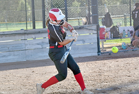 Kaelin Sparr set a new school record for home runs in a season, hitting her fourth and fifth homers during play last week. 