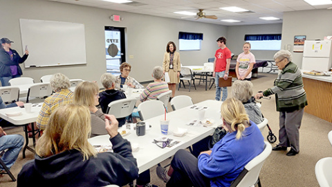 Hampton's first Community Conversations with Coffee gathering. 