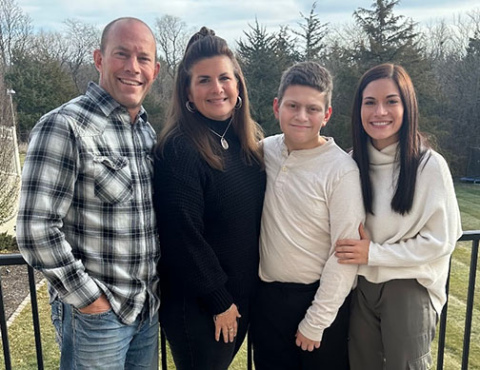 Posing for a family photo in Arizona’s pleasant winter weather are, from left, Jeff, Michelle, Emerson and Emma Sutter.