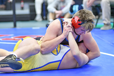 High Plains senior Wyatt Urkoski had a big weekend for the Storm, collecting his 100th career pinfall victory while earning gold at the Norm Manstedt Invitational, bringing back outstanding wrestler of the meet honors. Urkoski defeated wrestlers from Classes A, B and C during the tournament. 