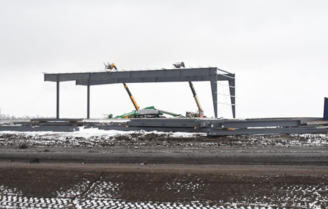 The Specialty Ag Formulations building on the Mission Critical site started going vertical last week with construction crews working in cold weather on a facility expected to be operational by later this year. This project involved a $12 million building permit, the largest in 16 years.
