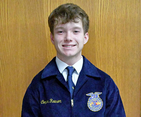 Giltner FFA president Cooper Reeson spent 11 years competing in 4-H livestock before joining his chapter and becoming its first president in 2023.