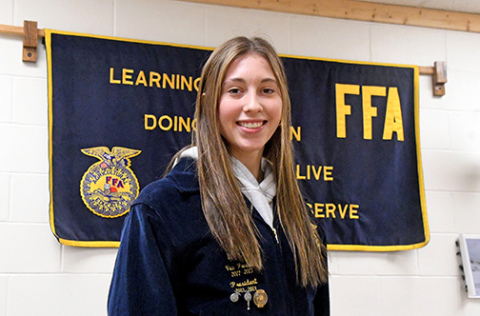 Aurora senior Emi Huls said FFA has allowed her to grow in many ways while also helping her choose a career path in animal science.