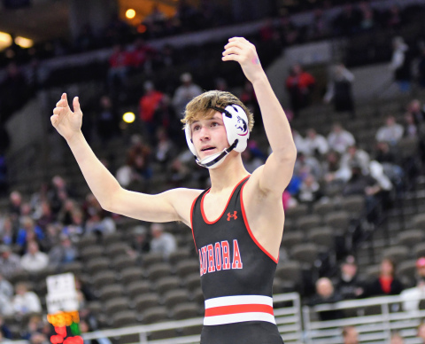 With a third place finish, Aurora's Logan Svoboda is the Huskies' highest finishing freshman in school history. 