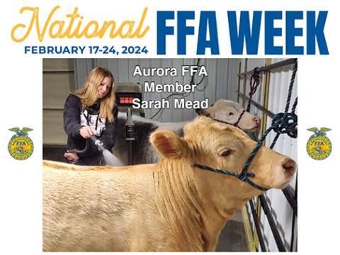 Aurora FFA member Sarah Mead