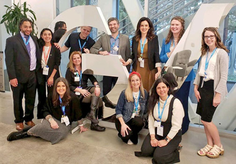 One of the highlights of his recent trip to California for Nebraska Teacher of the Year Scott Phillips was a visit to Google Headquarters in Mountain View in Silicon Valley. Phillips can be seen in the back row peeking through the capital G. Pictured with him are fellow teachers of the year from around the country who formed his “home room” group during the orientation event. 