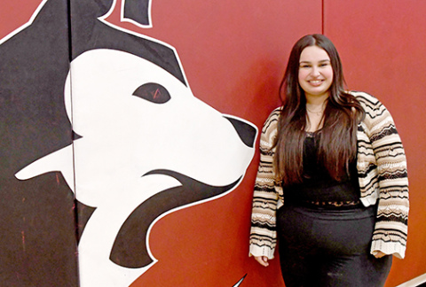 German exchange student Emma Heckmann said she appreciates the array of science classes offered at AHS. She hopes to follow in her father’s footsteps and become a surgeon back home in Germany.