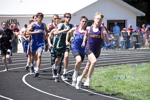 Hampton’s Eli Arndt won the 3200 run at last week’s D-2 district meet while HPC’s Haden Helgoth finished second, qualifying both area athletes for the state championships. 