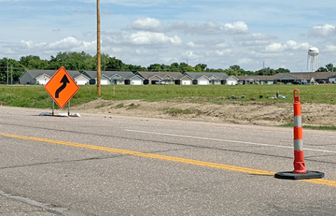 Preliminary road work has begun at the intersection of Highway 34 and Grant Street. Crews will soon begin a construction project allowing access to 1st Street, which is scheduled for major renovation from Highway 34 to the railroad tracks.