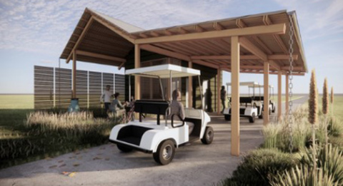This artist’s rendering shows the proposed design of a facility which if funded and built would be known as the Kyle Ediger Comfort Station.