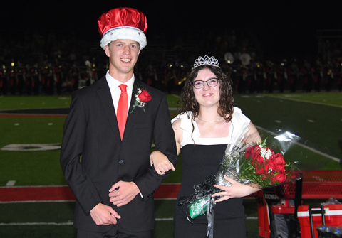 Charlie Evans and Jorja Pohlmeier, AHS Homecoming king and queen.