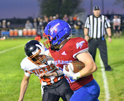 HPC's Gage Friesen rushed for four touchdowns in a 51-8 win over Palmer Friday night. 