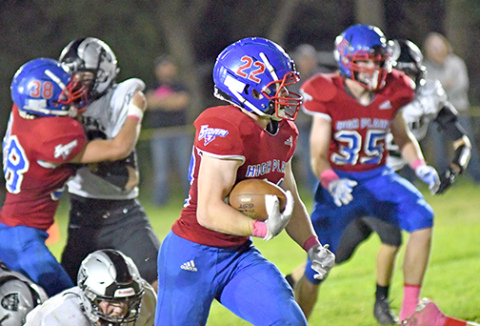 Gage Friesen had another huge night on the ground for HPC in a 47-20 win over Lawrence-Nelson Friday, including 196 yards on 18 carries with three TDs. Friesen added 20 tackles defensively and a pick six. 