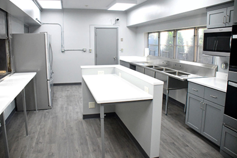 What was once the kitchen for the former Hordville School is undergoing a $60,000 renovation for its current use as the kitchen of the Hordville Event Center. The work is being funded mostly by grants from the Hamilton Community Foundation. 