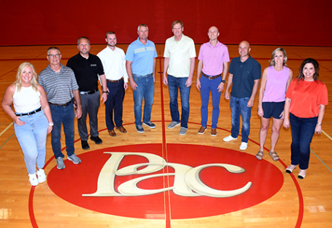 Members of the Bremer Center Board of Directors gathered with Kirk Penner this week for a photo representing the recent sale of the Penner Atheltic Courts (PAC) facility on Highway 34. Pictured from left: Sami Vincent, Glenn Obermeier, Brad Bangs, Trevor Thorell, Curran Vetter, Kirk Penner, Jacob Arendt, Kirk Helgoth, Stacie Holliday and Jennie Kuehner. Not pictured, Chelsea Kaufman.